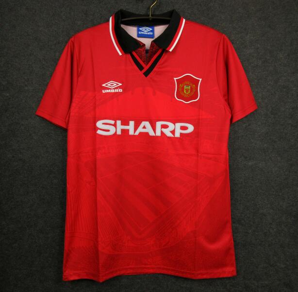 1994-96 Manchester United Retro Home Red Soccer Jersey Shirt